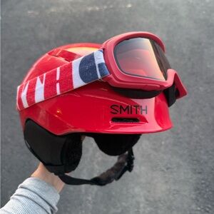 SMITH Red Kids MIPS Glide Jr. Helmet with Ski Goggles